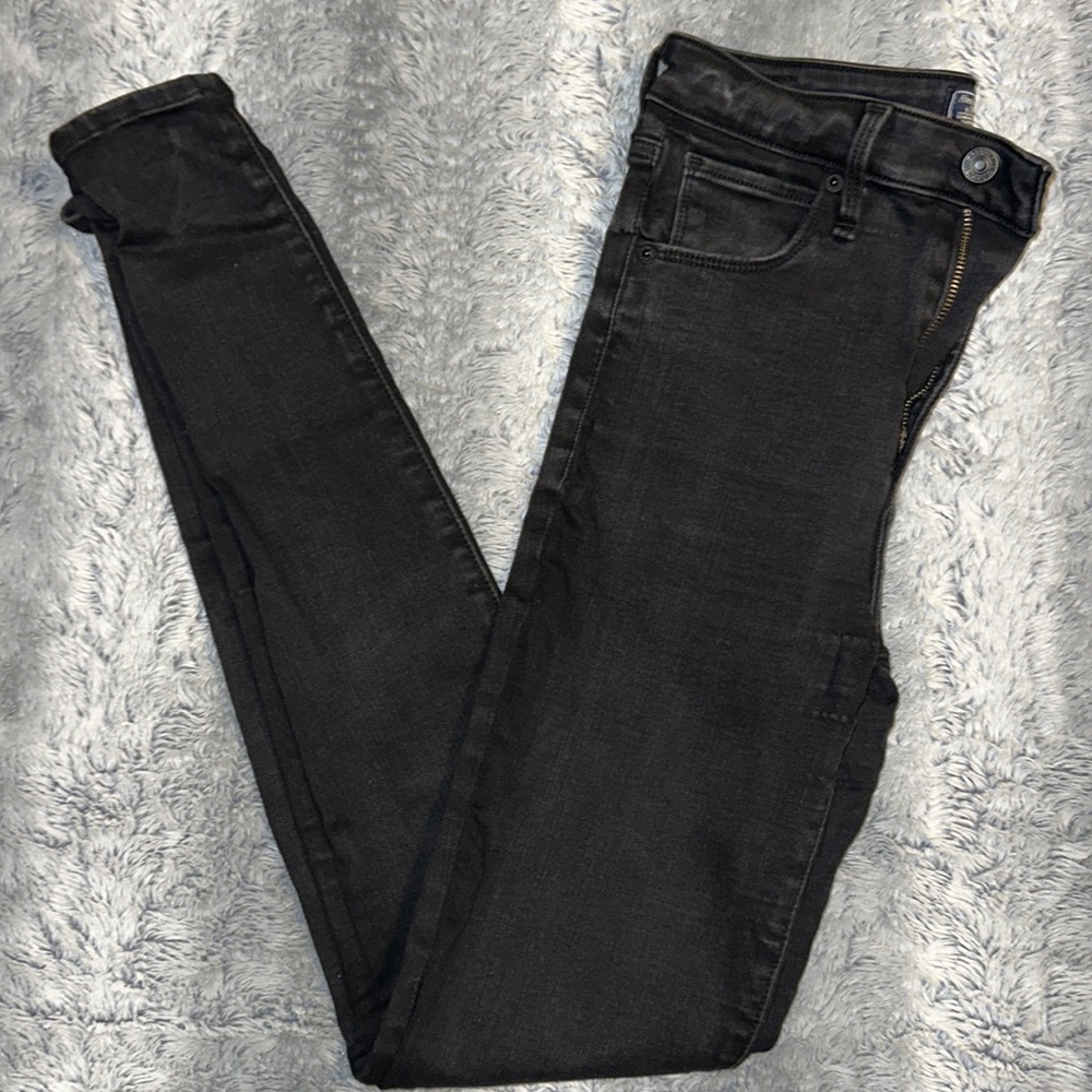 Black Abercrombie & Fitch Simone High Rise Super Skinny Jeans